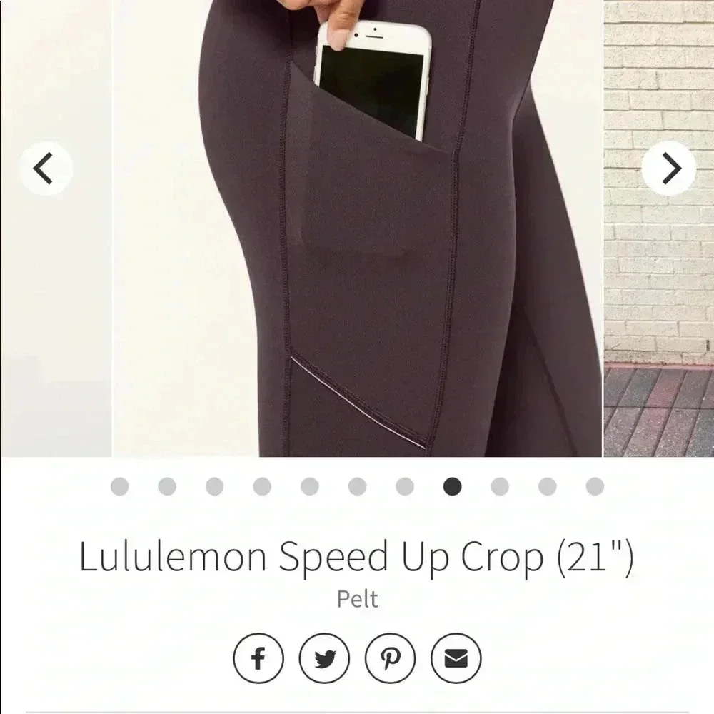 Lululemon speed up crop 21”